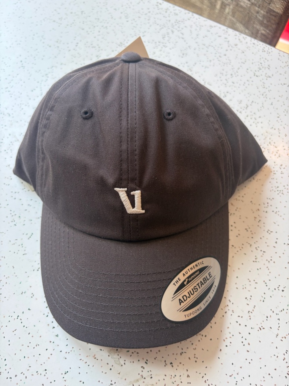 Vuori Brown Baseball Cap with White 'V' Logo